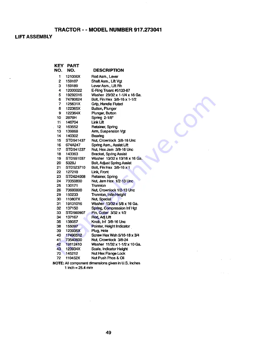 Craftsman EZ3 917.273041 Owner'S Manual Download Page 49