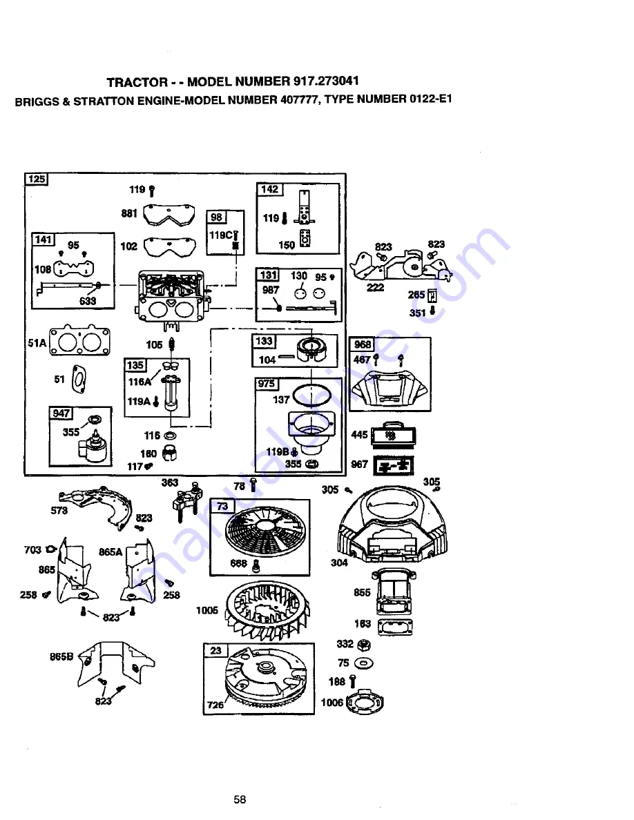 Craftsman EZ3 917.273041 Owner'S Manual Download Page 58