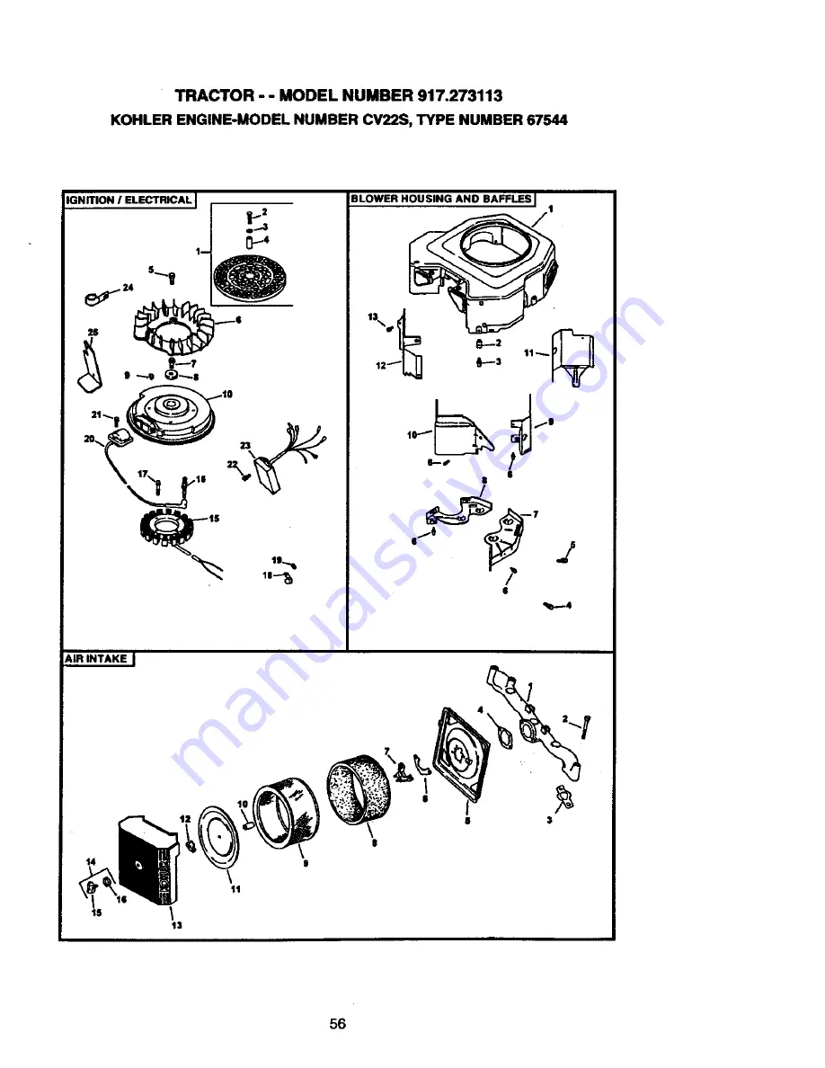 Craftsman EZ3 917.273113 Owner'S Manual Download Page 56