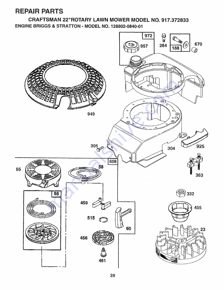 Craftsman EZ3 917.372833 Owner'S Manual Download Page 28