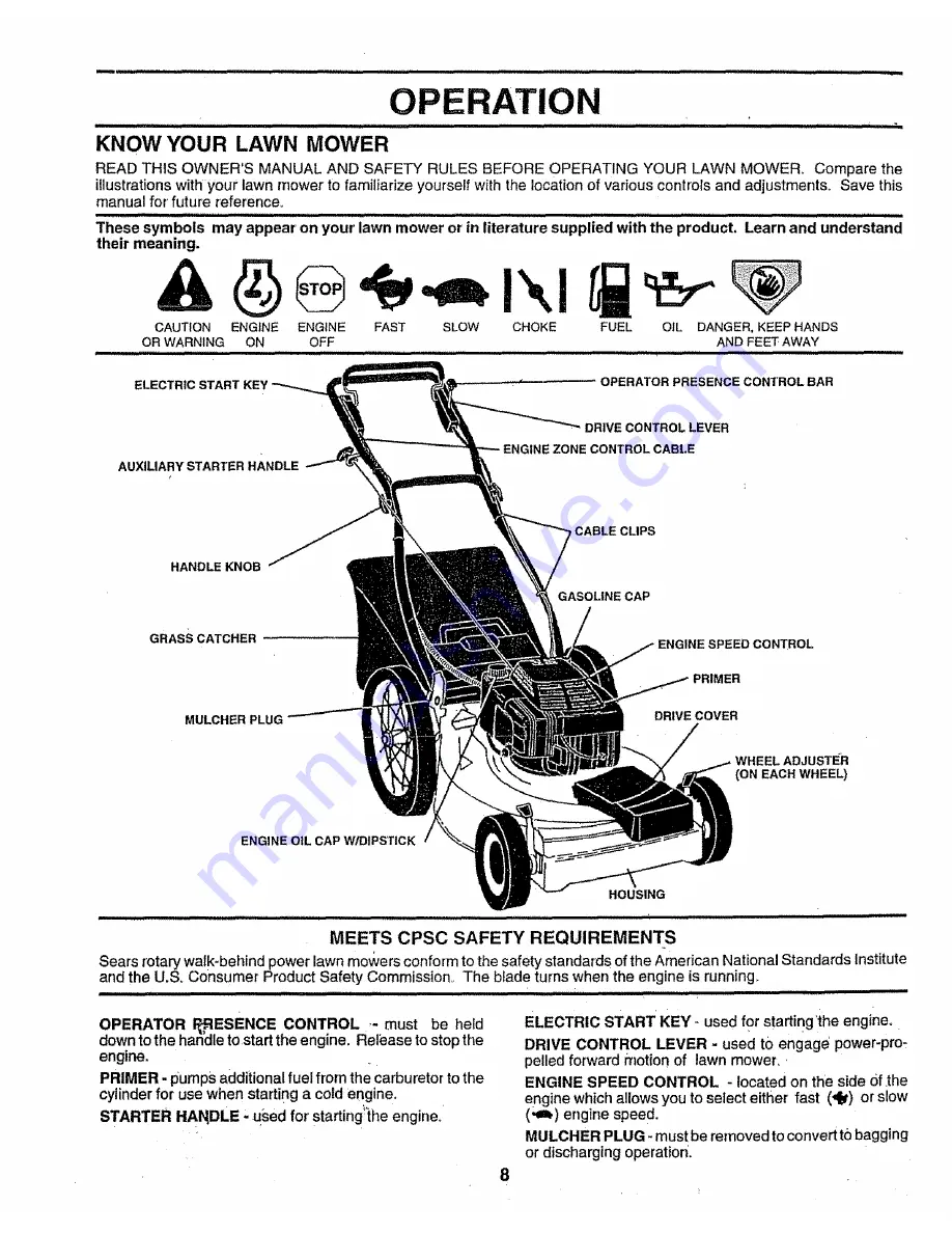 Craftsman EZ3 917.376360 Owner'S Manual Download Page 8