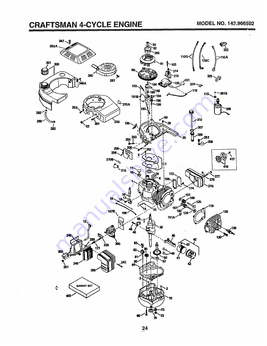 Craftsman EZ3 917.376360 Owner'S Manual Download Page 24