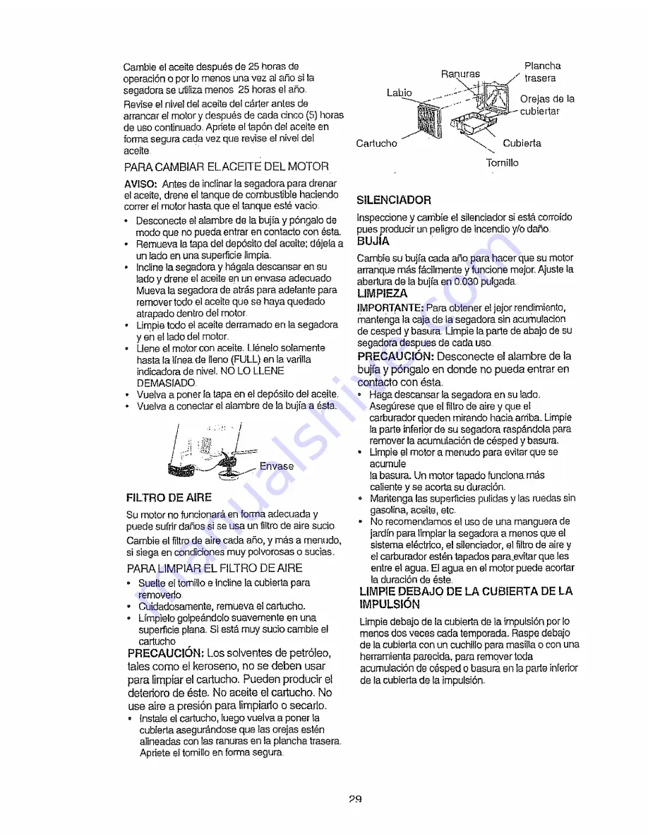 Craftsman EZ3 917.377282 Owner'S Manual Download Page 29