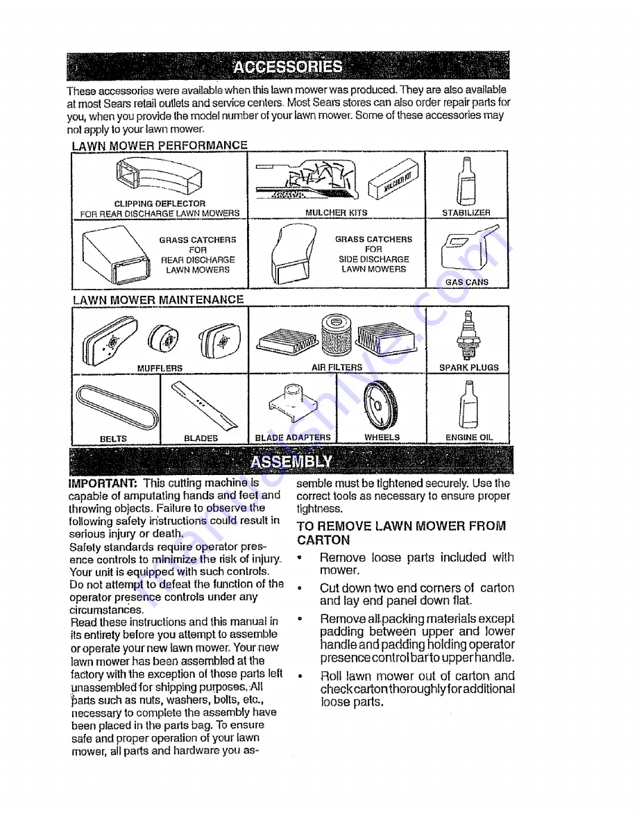 Craftsman EZ3 917.377302 Owner'S Manual Download Page 4