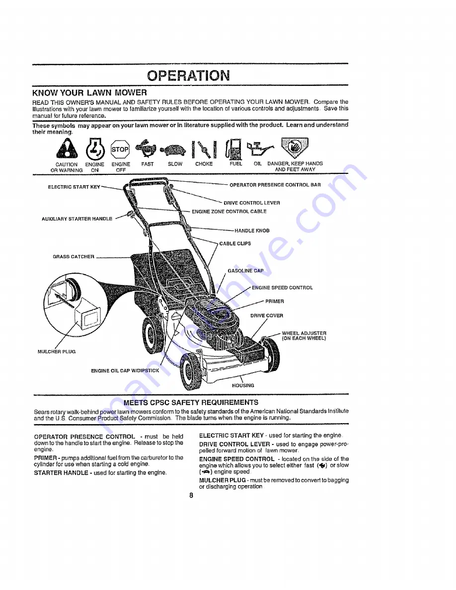 Craftsman EZ3 917.377351 Owner'S Manual Download Page 8