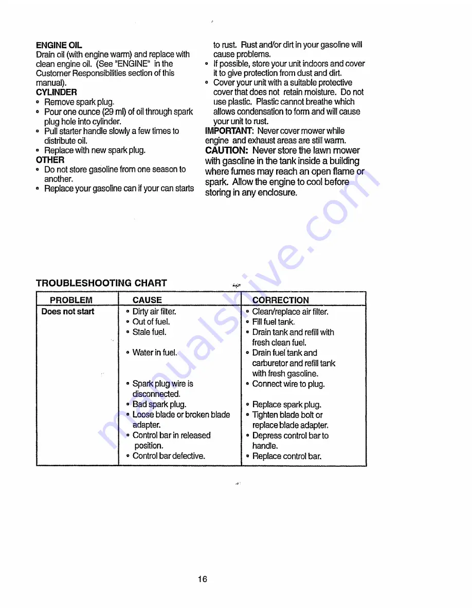 Craftsman EZ3 917.377520 Owner'S Manual Download Page 16