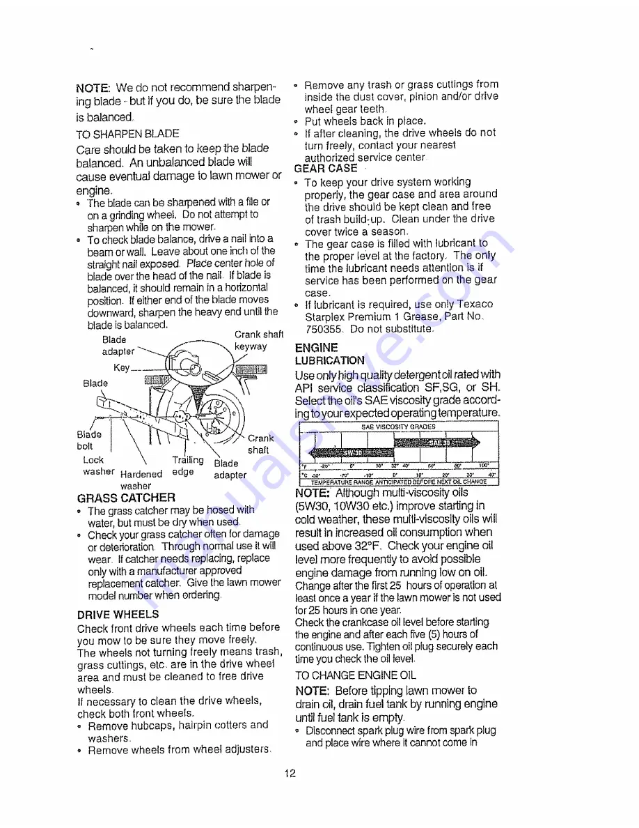 Craftsman EZ3 917.37752A Owner'S Manual Download Page 12