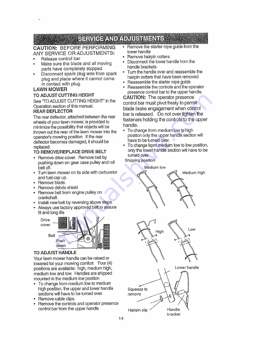 Craftsman EZ3 917.37752A Owner'S Manual Download Page 14