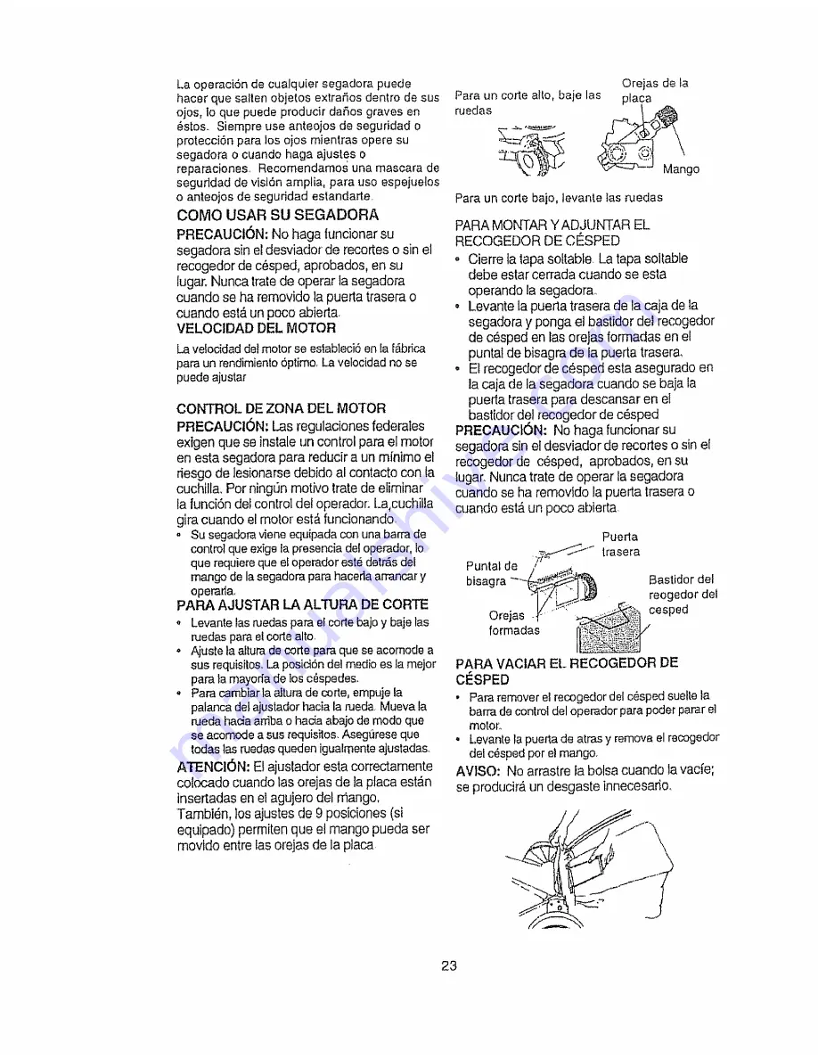 Craftsman EZ3 917.37752A Owner'S Manual Download Page 23