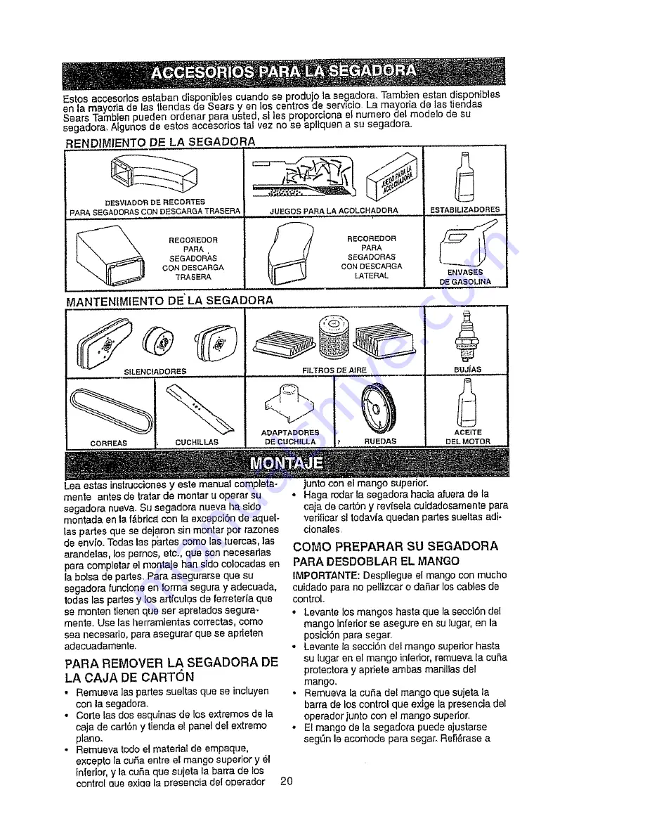 Craftsman EZ3 917.377531 Owner'S Manual Download Page 20