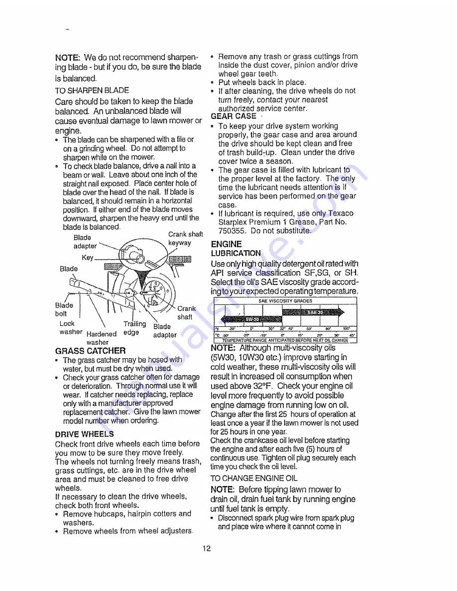 Craftsman EZ3 917.377540 Owner'S Manual Download Page 12