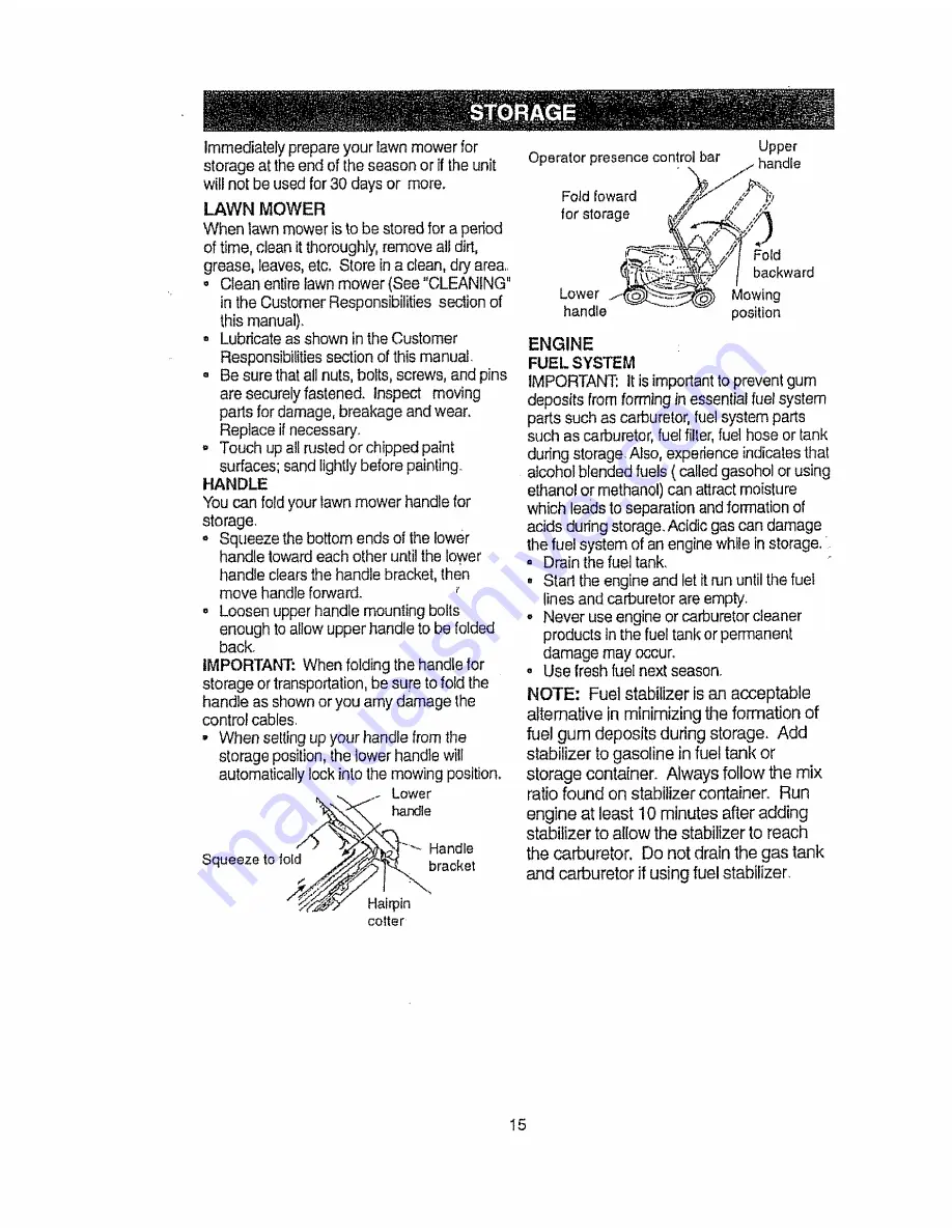 Craftsman EZ3 917.377540 Owner'S Manual Download Page 15