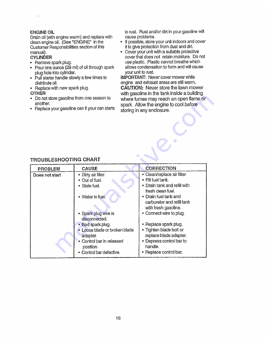 Craftsman EZ3 917.377540 Owner'S Manual Download Page 16