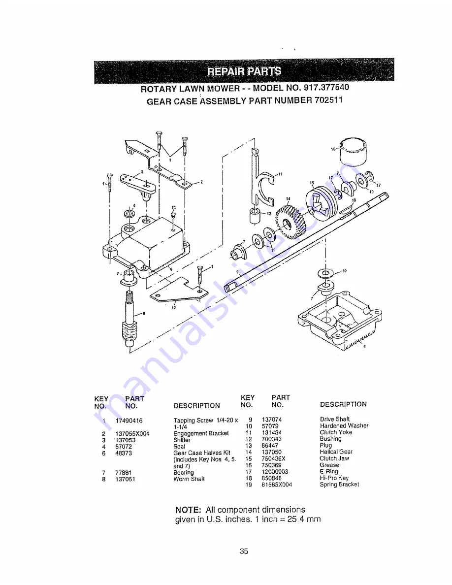 Craftsman EZ3 917.377540 Owner'S Manual Download Page 35