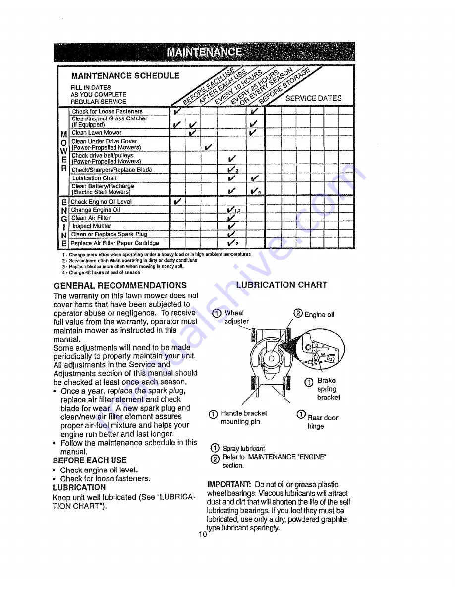 Craftsman EZ3 917.377571 Owner'S Manual Download Page 10