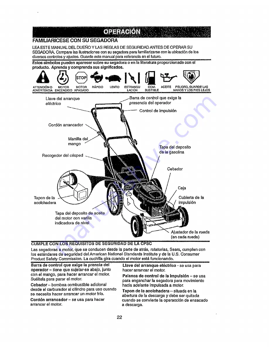 Craftsman EZ3 917.377571 Owner'S Manual Download Page 22