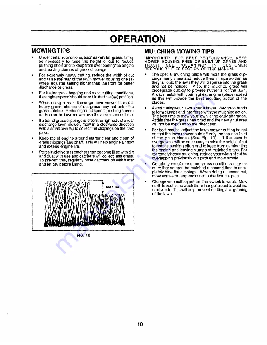 Craftsman EZ3 917.379271 Owner'S Manual Download Page 10