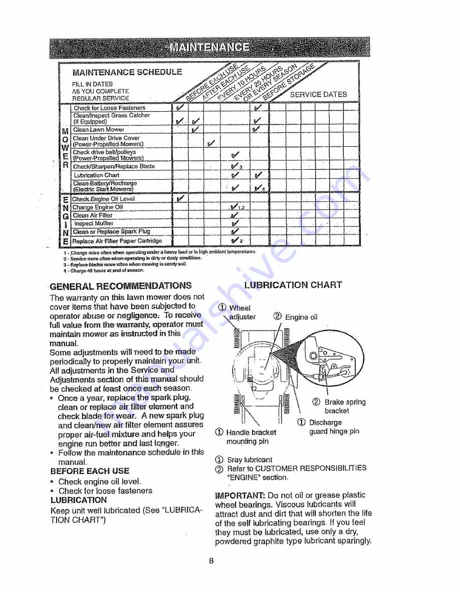 Craftsman EZ3 917.387023 Owner'S Manual Download Page 8