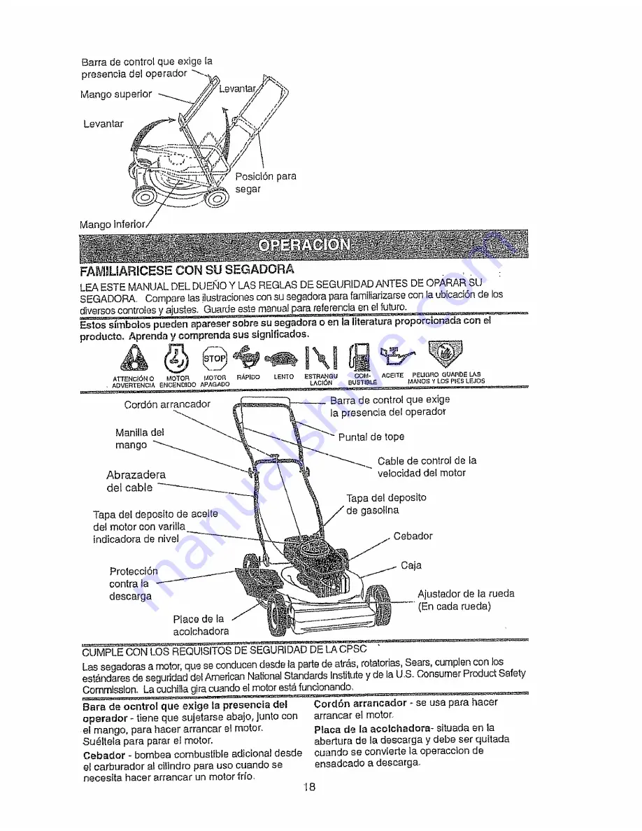 Craftsman EZ3 917.387023 Owner'S Manual Download Page 18