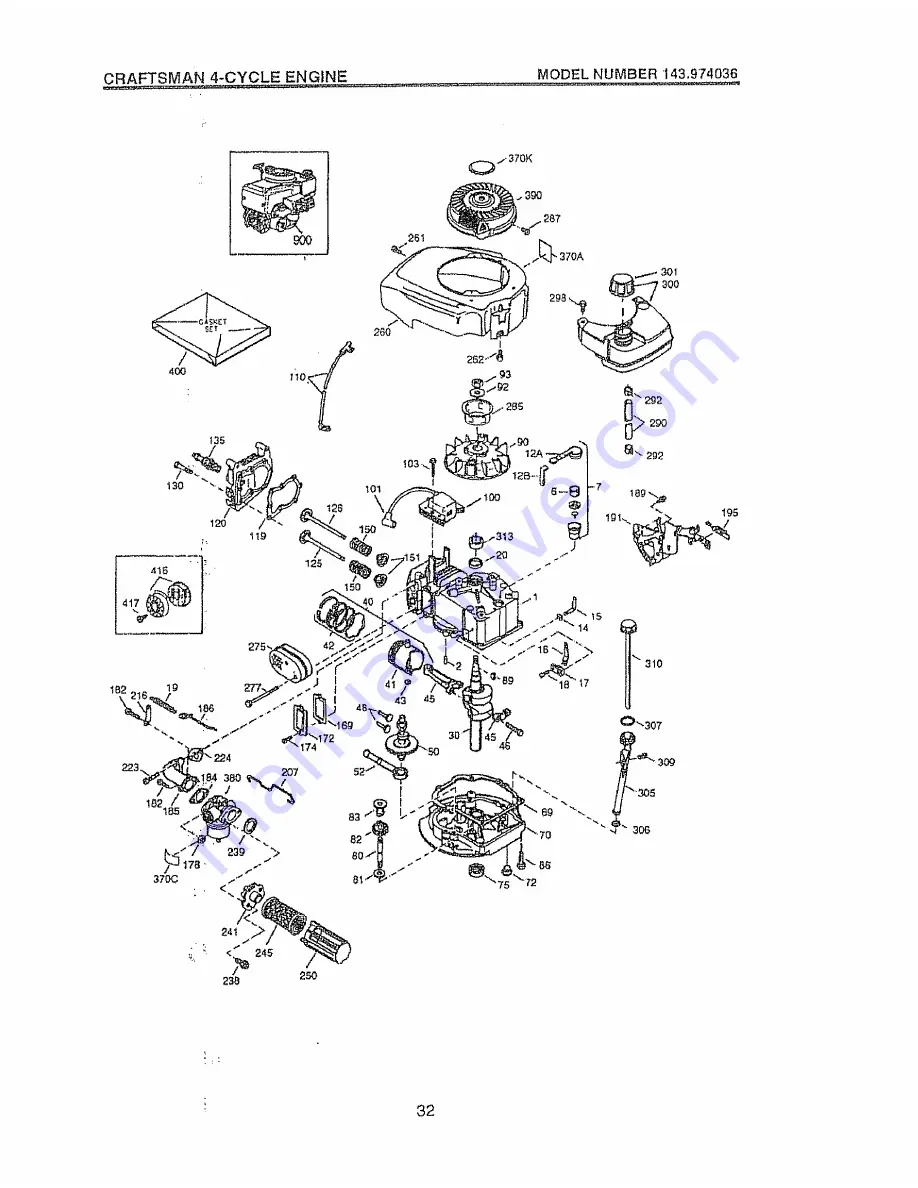 Craftsman EZ3 917.387023 Owner'S Manual Download Page 32