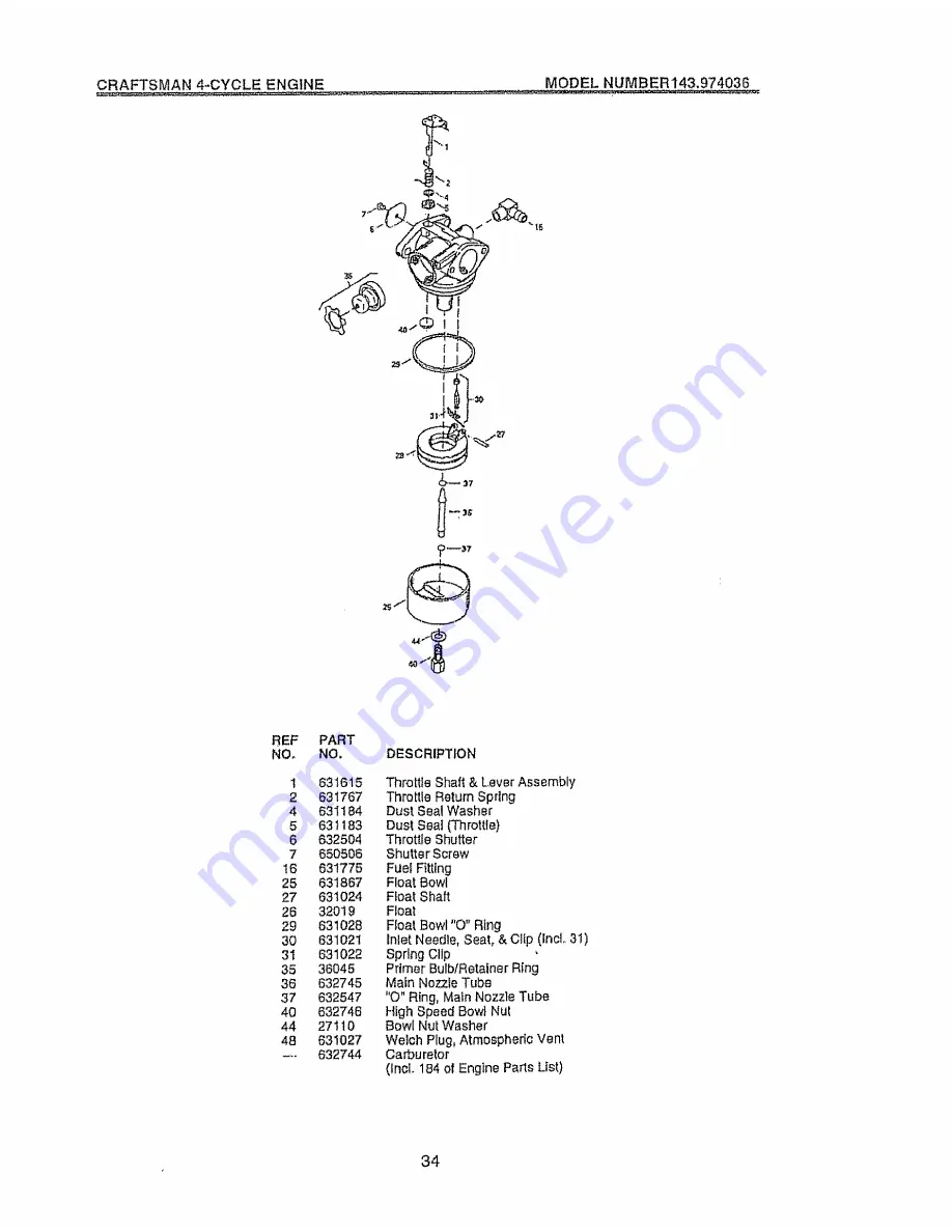 Craftsman EZ3 917.387023 Owner'S Manual Download Page 34