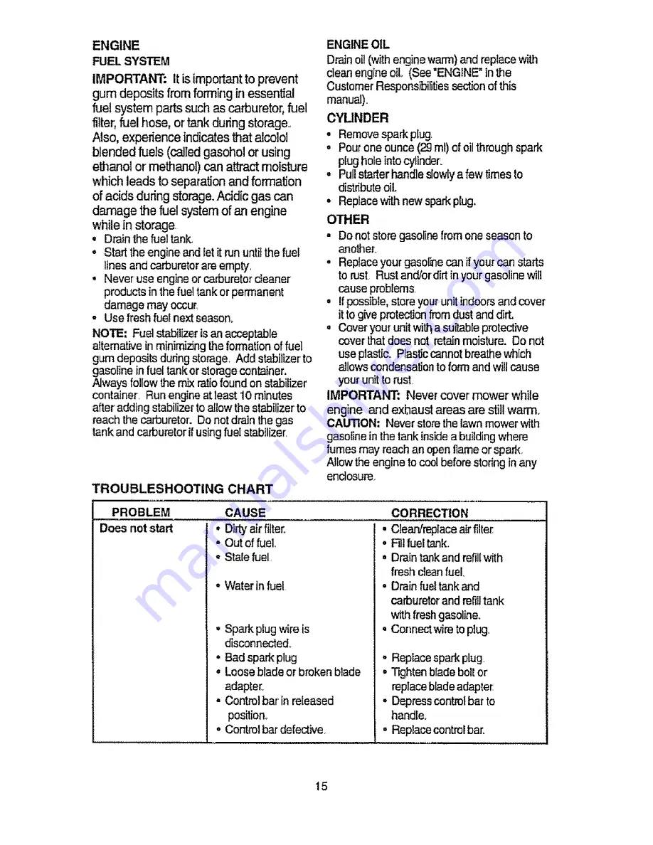 Craftsman EZ3 917.387290 Owner'S Manual Download Page 15