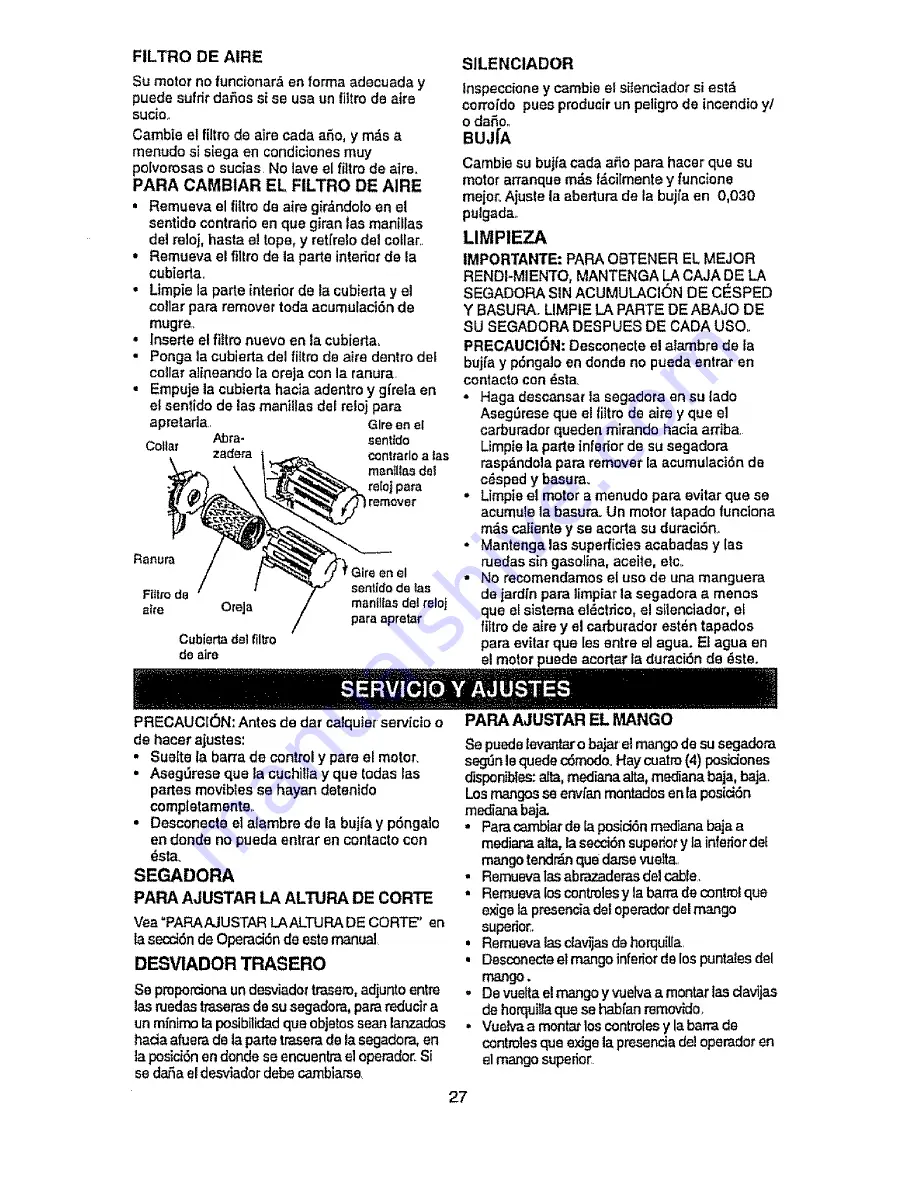 Craftsman EZ3 917.387290 Скачать руководство пользователя страница 27