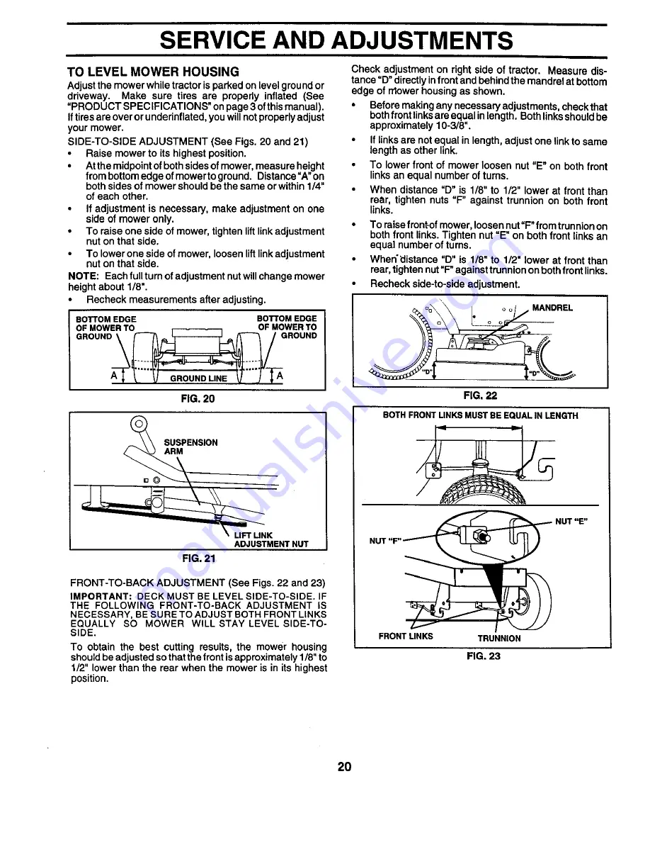 Craftsman EZ3 944.609050 Owner'S Manual Download Page 20