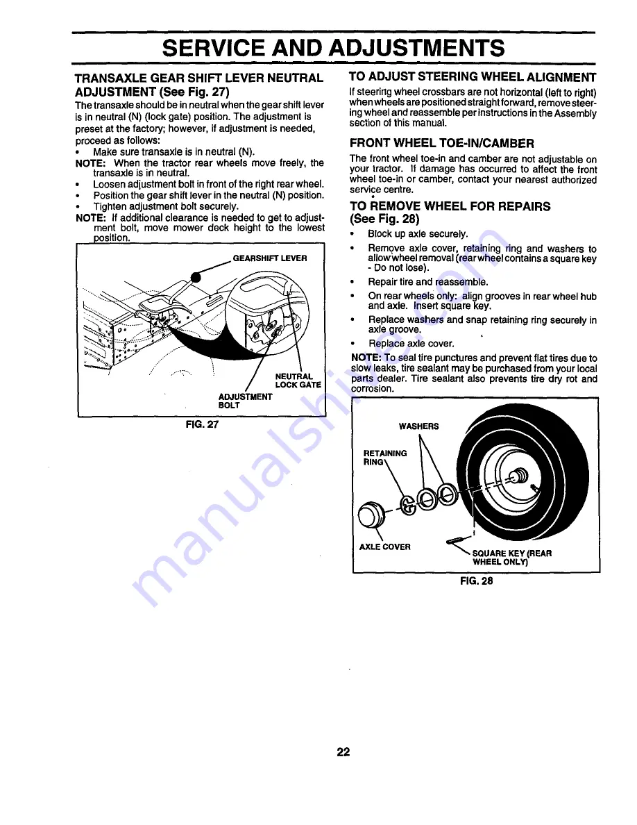 Craftsman EZ3 944.609050 Скачать руководство пользователя страница 22