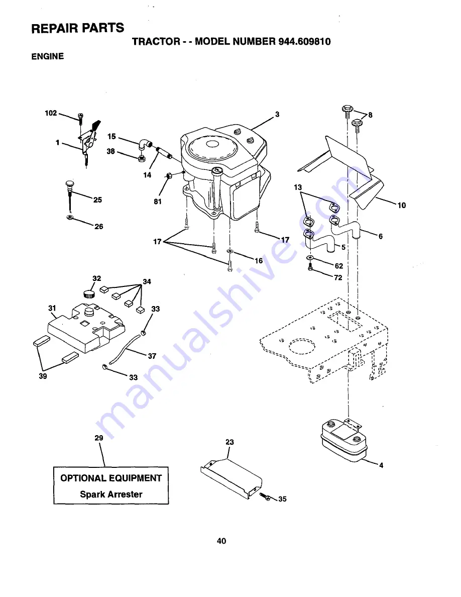 Craftsman EZ3 944.609810 Owner'S Manual Download Page 40