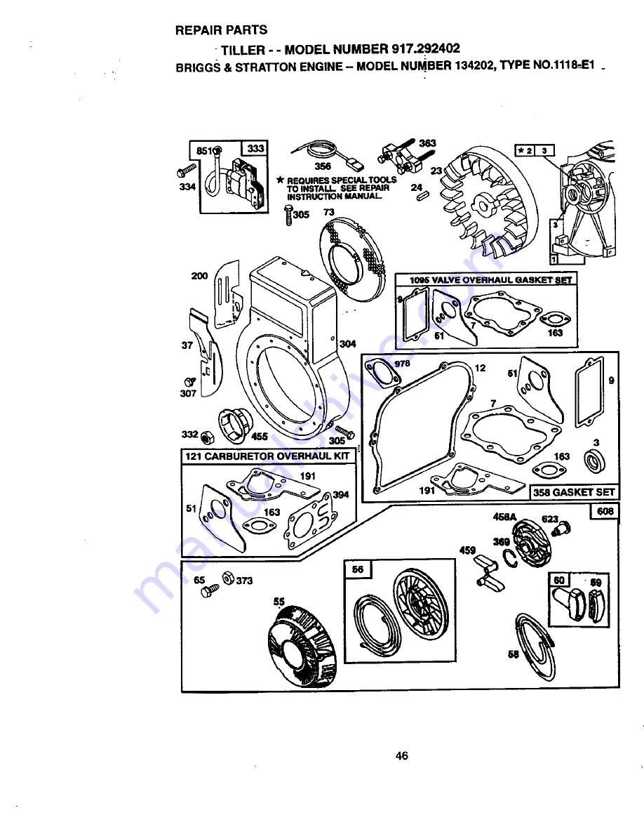 Craftsman FRONT TINE TILLER WITH REVERSE 917.292402 Owner'S Manual Download Page 27