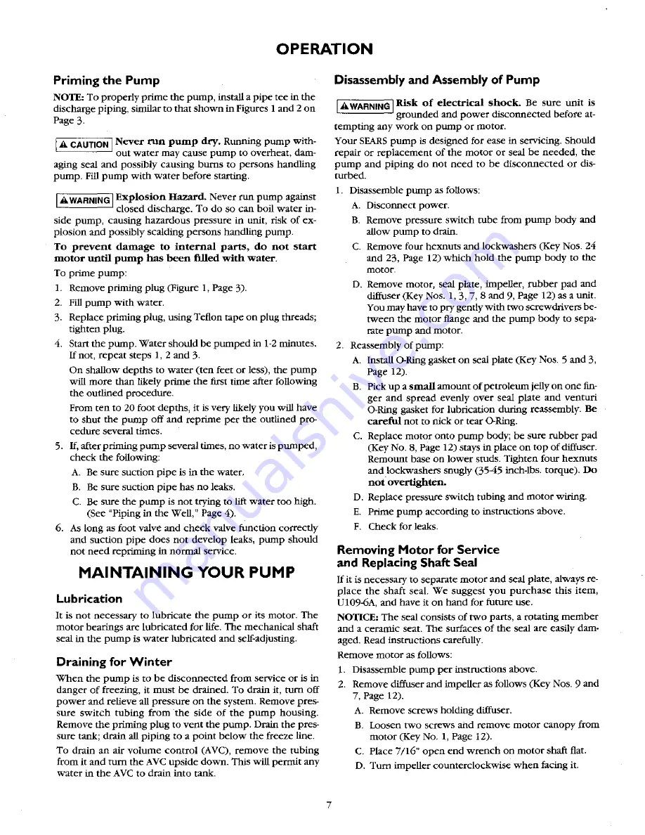 Craftsman HYDROGLASS 390.2508 Owner'S Manual Download Page 7