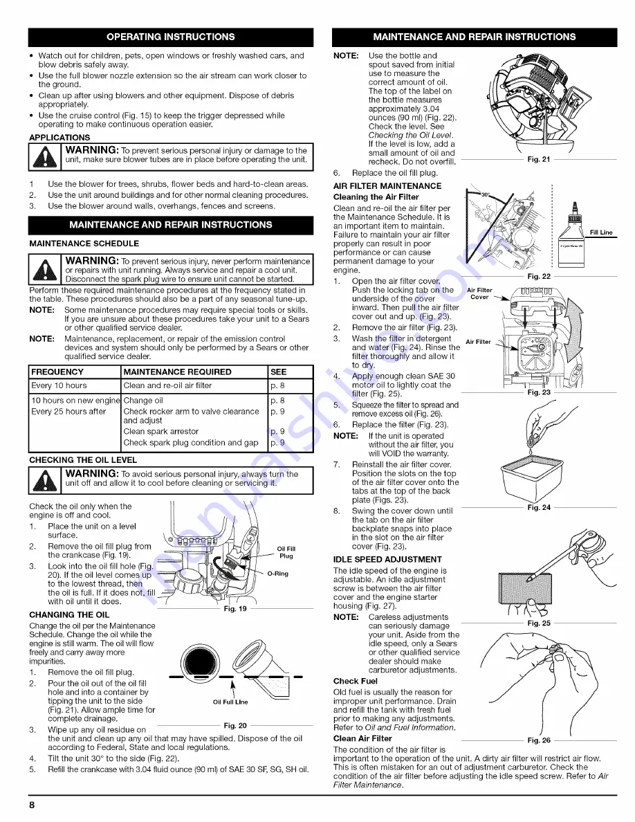 Craftsman INCREDI.PUL 316.794010 Operator'S Manual Download Page 8