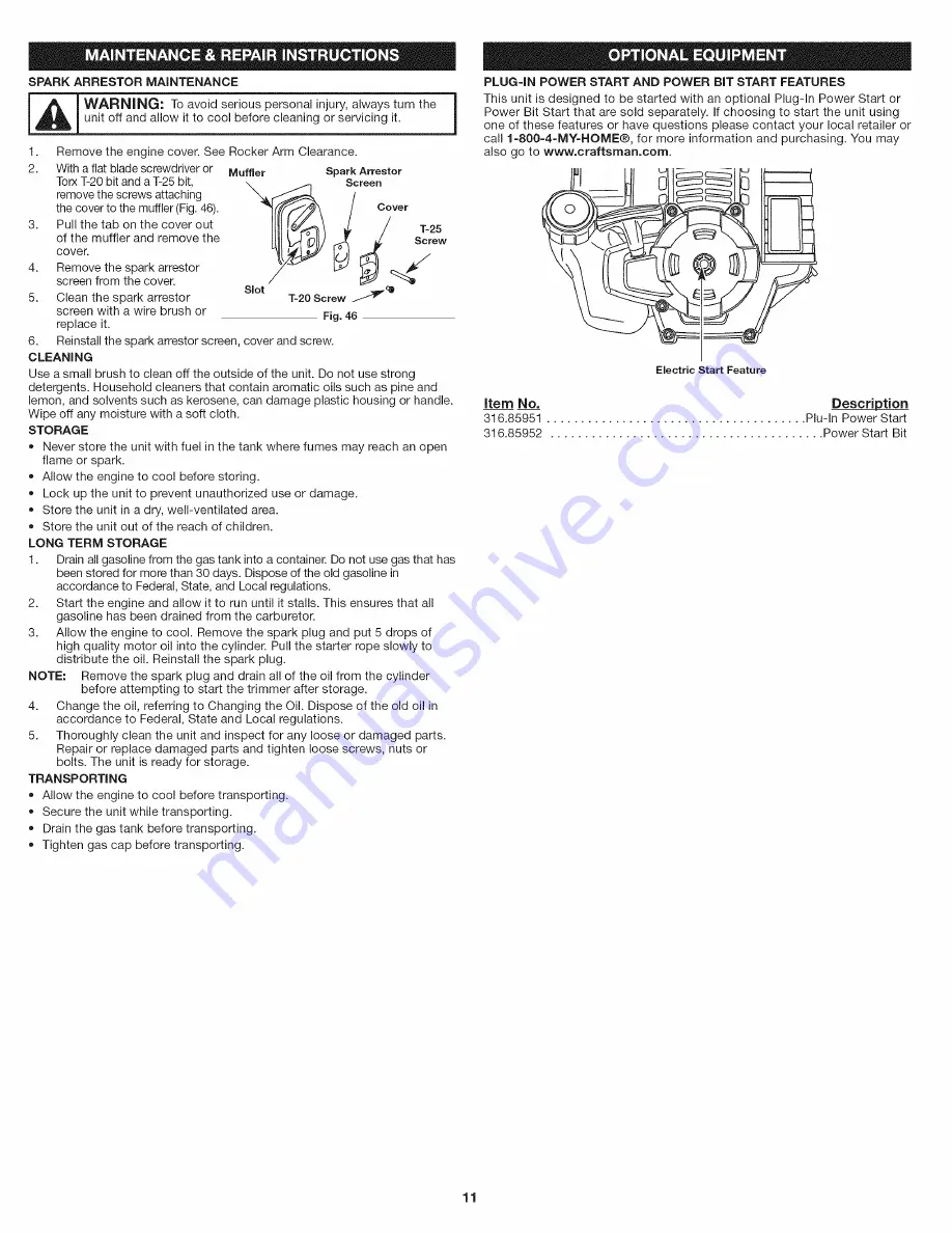 Craftsman INCREDI.PULL 316.792021 Скачать руководство пользователя страница 11