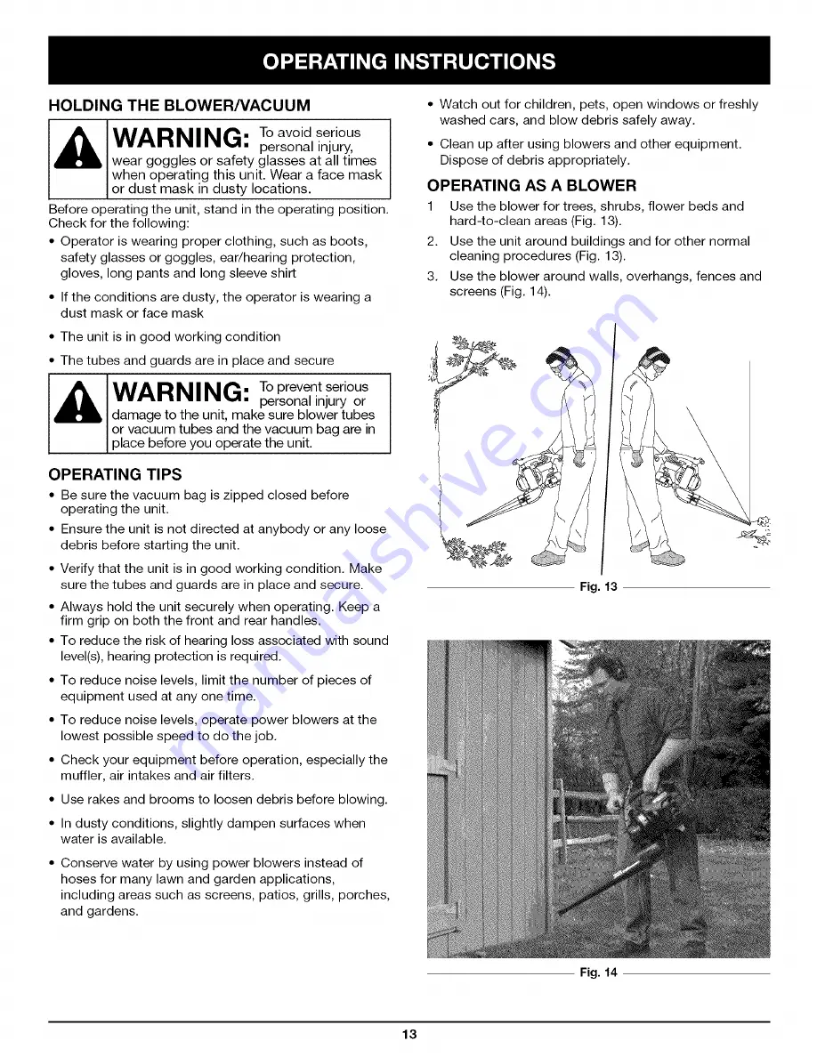 Craftsman INCREDI.PULL 316.794970 Operator'S Manual Download Page 13