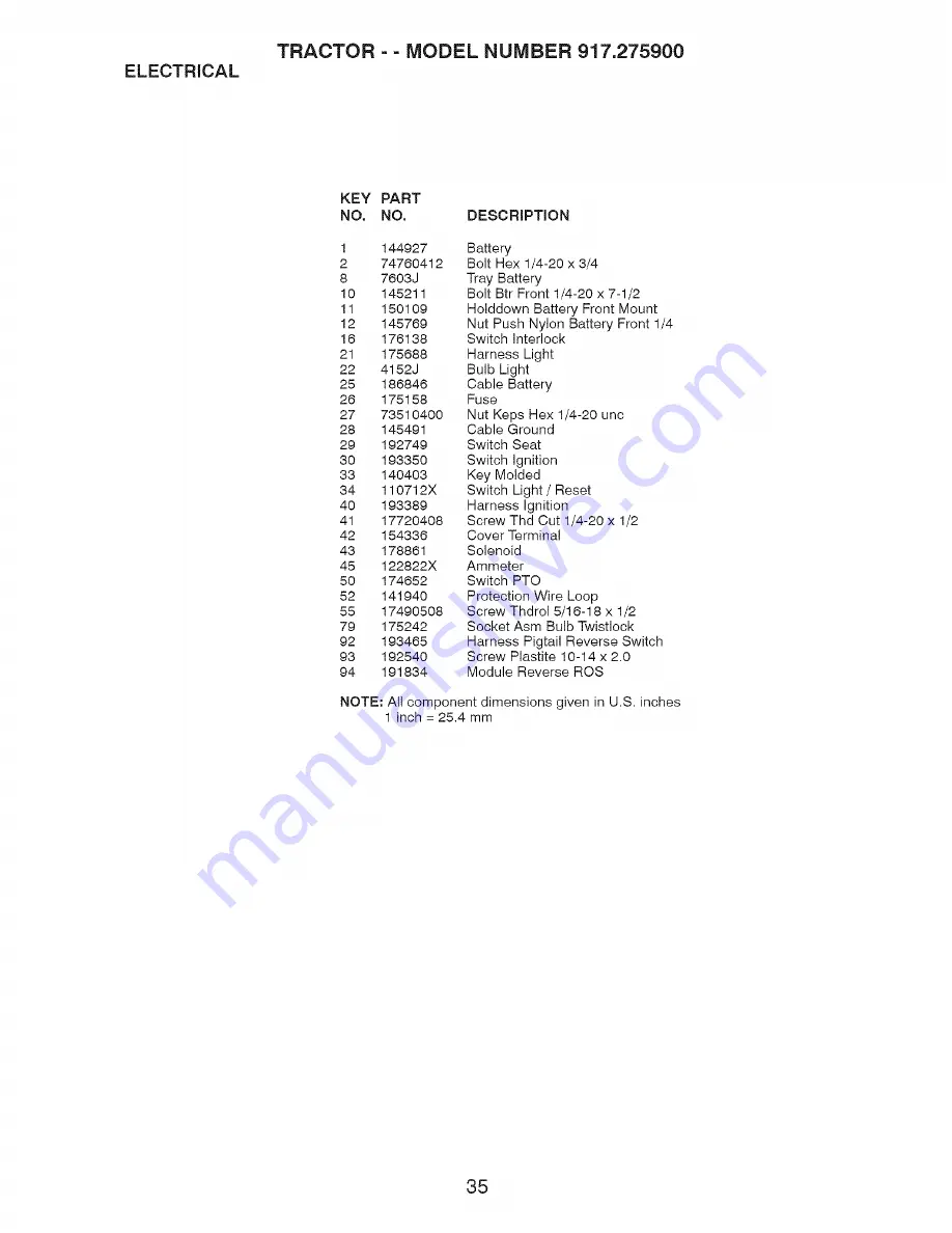 Craftsman LAWN TRACTOR 917.2759 Owner'S Manual Download Page 35