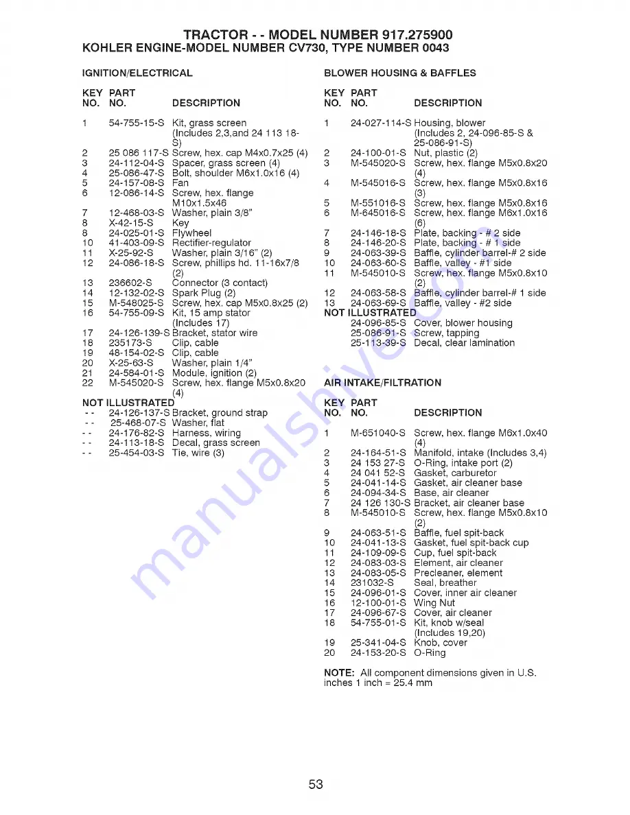 Craftsman LAWN TRACTOR 917.2759 Owner'S Manual Download Page 53