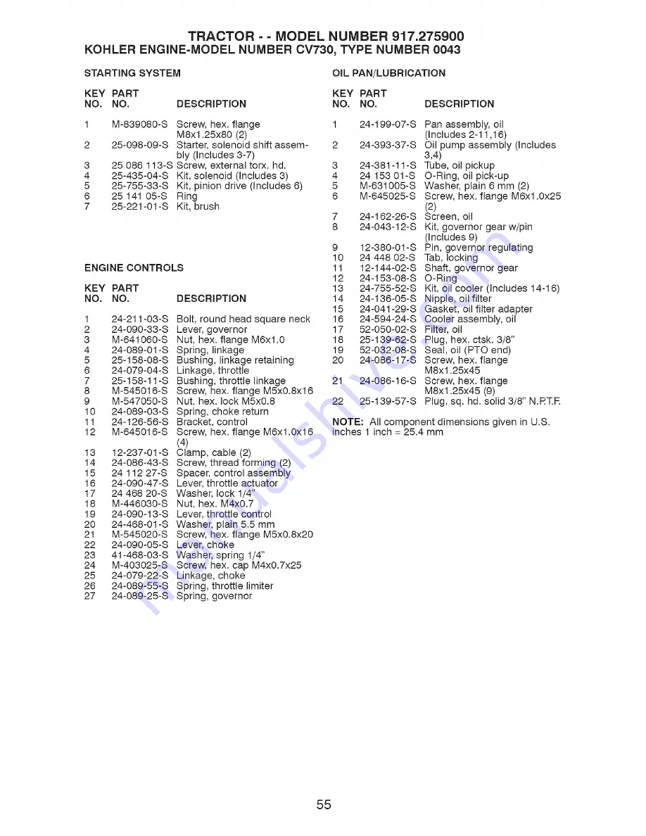 Craftsman LAWN TRACTOR 917.2759 Owner'S Manual Download Page 55