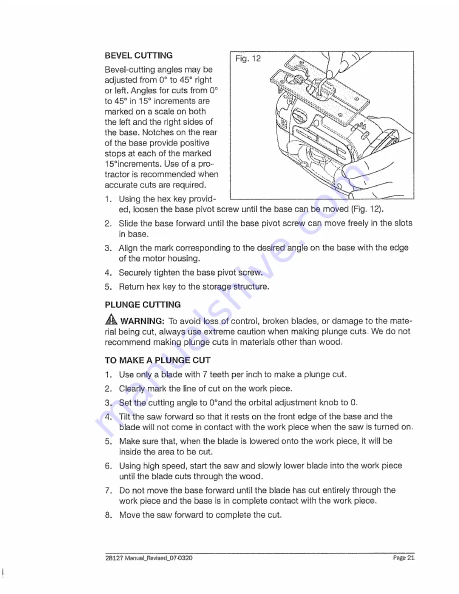 Craftsman Lithium 320.28127 Operator'S Manual Download Page 21