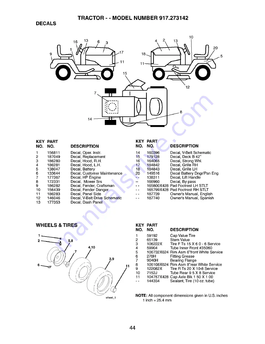 Craftsman LT 1000 Скачать руководство пользователя страница 44