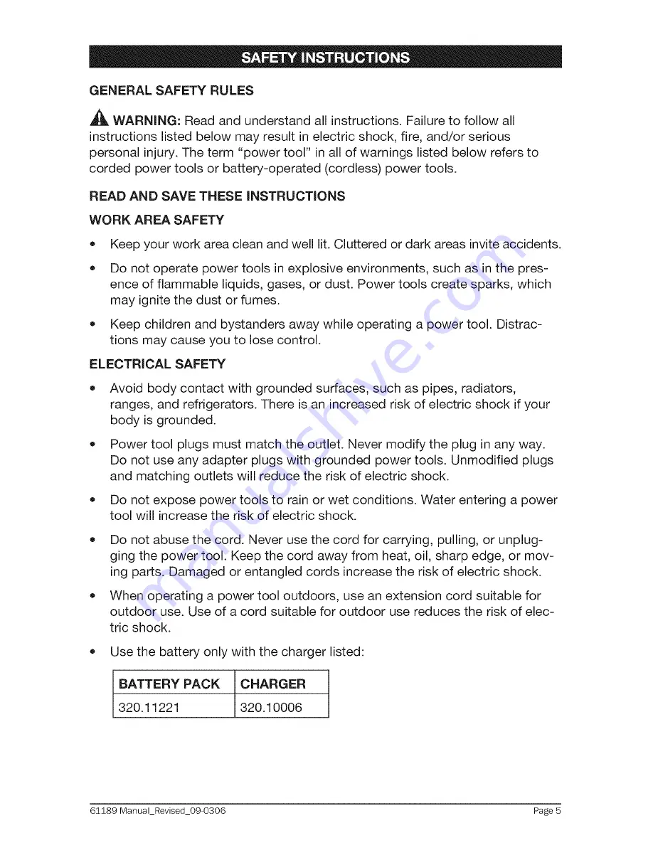 Craftsman NEXTEC 320.61189 Operator'S Manual Download Page 5