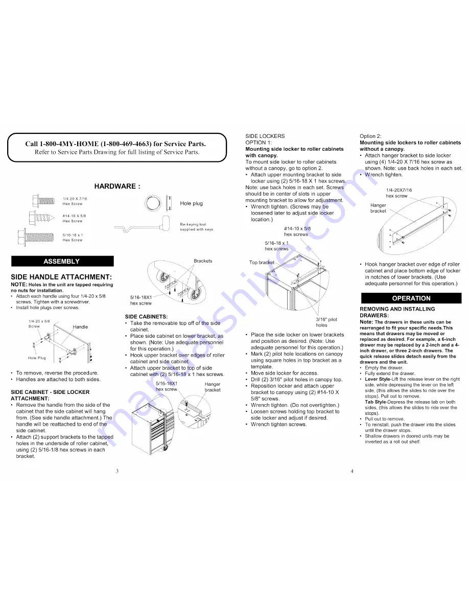 Craftsman Professional Series Chests and Roller Cabinets Скачать руководство пользователя страница 2