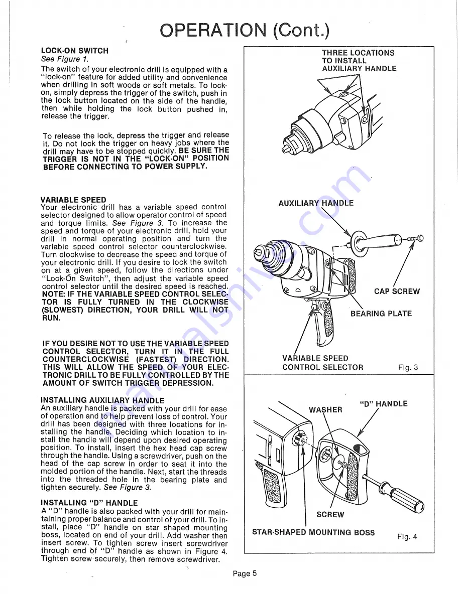 Craftsman Sears 315.105030 Owner'S Manual Download Page 5