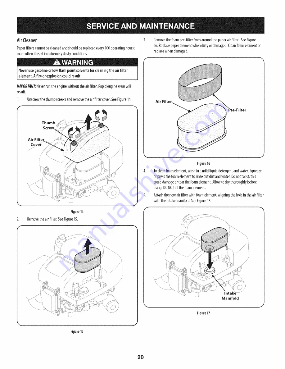 Craftsman T1200 247.203770 Operator'S Manual Download Page 20