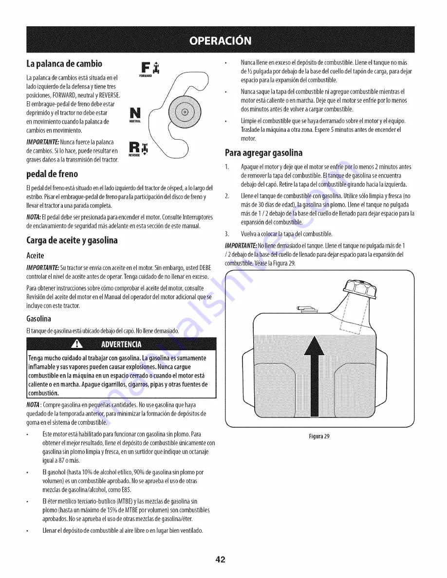 Craftsman T1600 Operator'S Manual Download Page 42