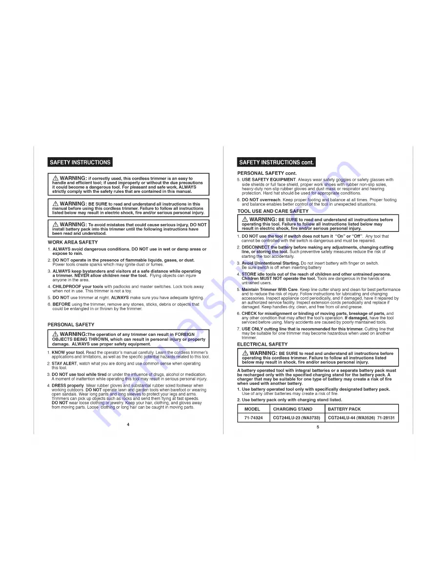 Craftsman Weedwacker 172.743240 Operator'S Manual Download Page 3