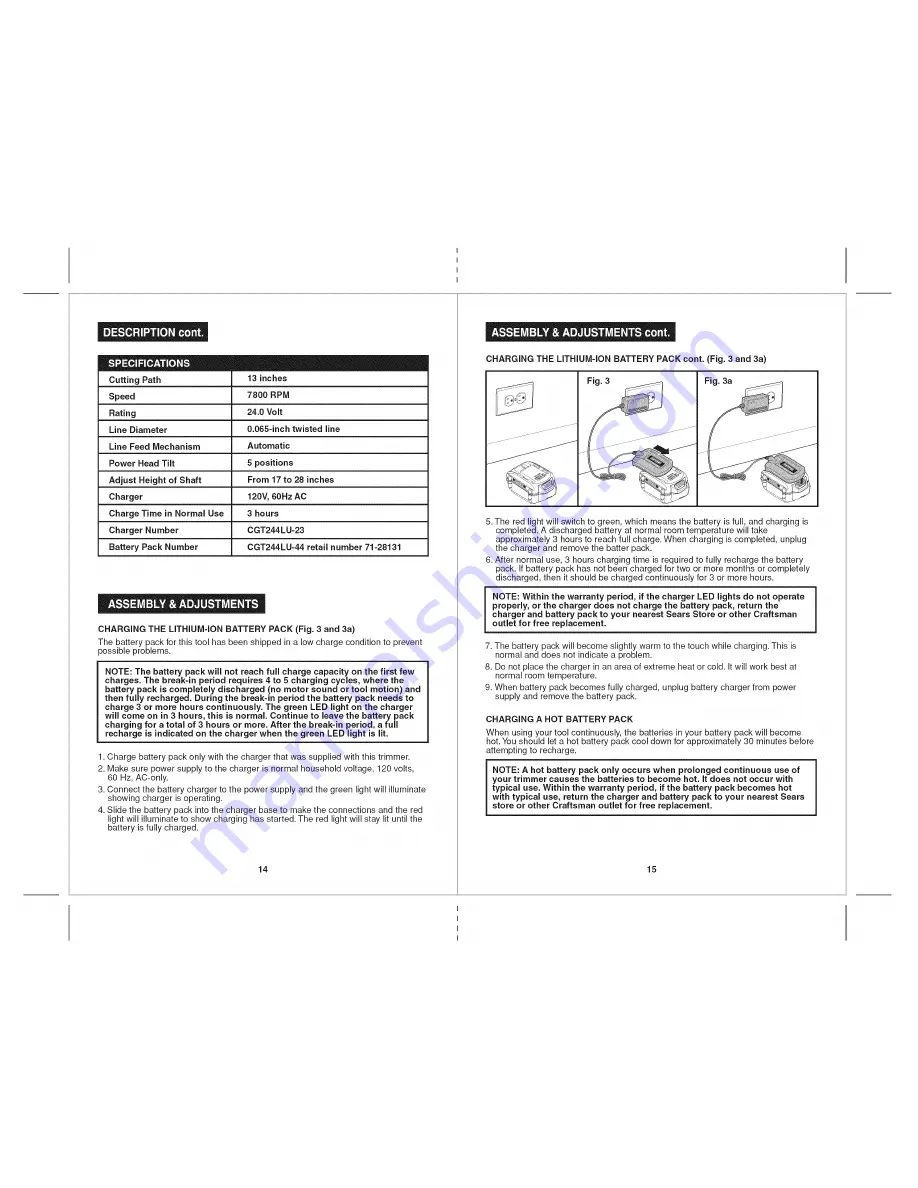 Craftsman Weedwacker 172.743240 Operator'S Manual Download Page 8