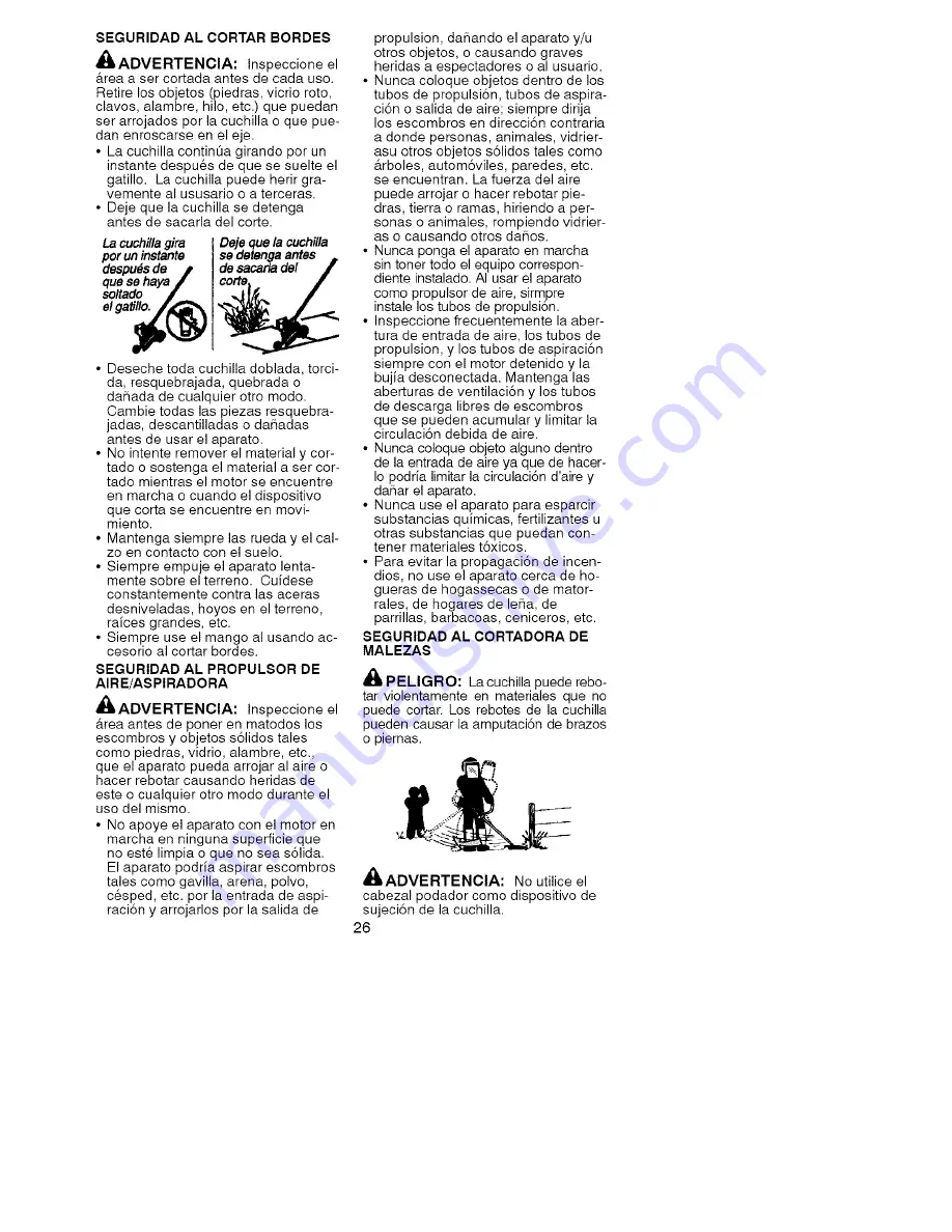 Craftsman WEEDWACKER 358.745501 Instruction Manual Download Page 24