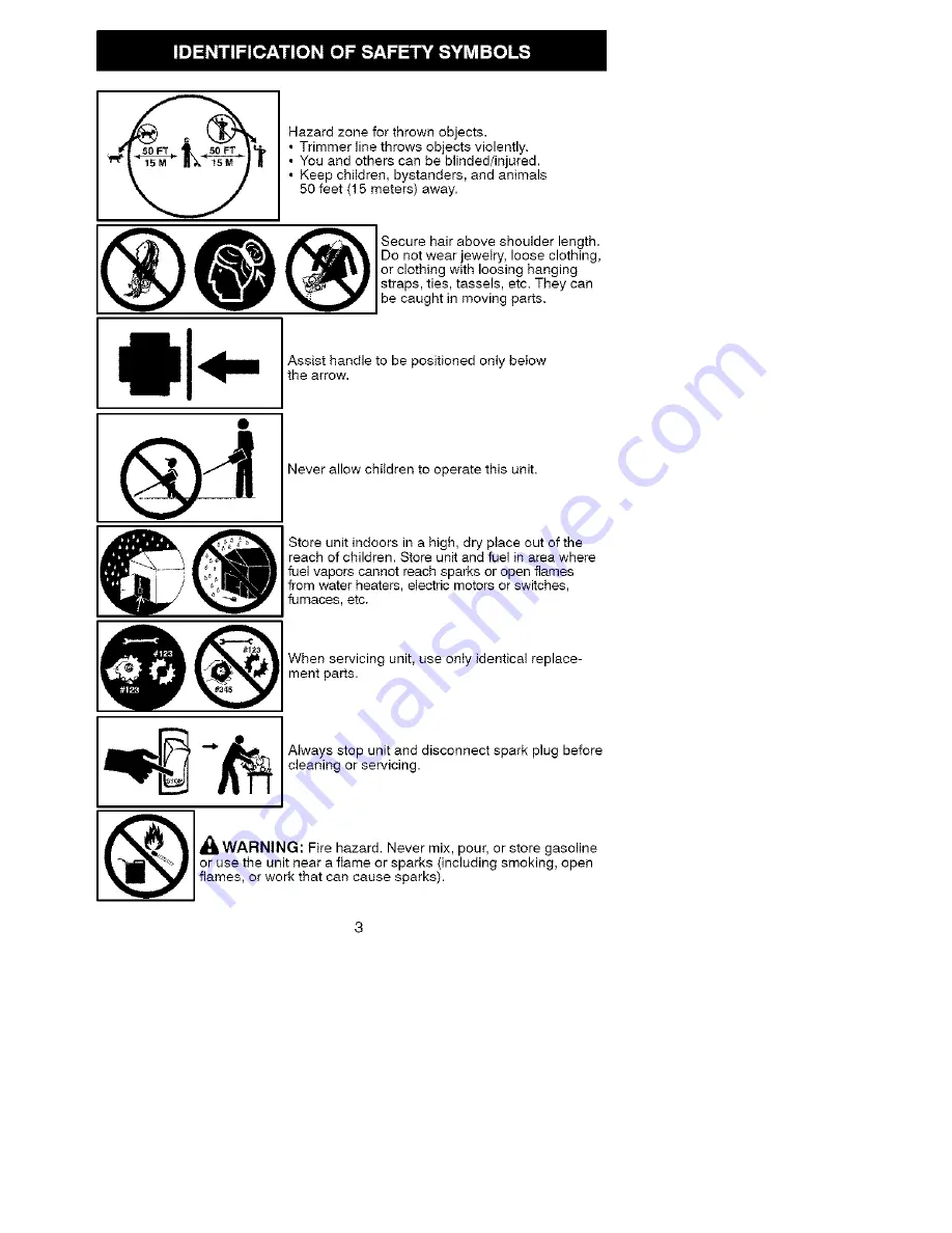 Craftsman Weedwacker 358.791042 Operator'S Manual Download Page 3