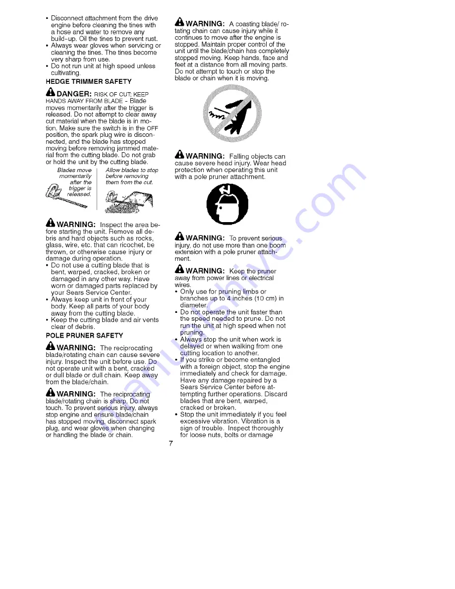 Craftsman WEEDWACKER 358.791071 Operator'S Manual Download Page 7